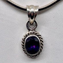Load image into Gallery viewer, Amethyst Sterling Silver Drop Pendant | 3/4" Long | Purple | 1 Pendant |