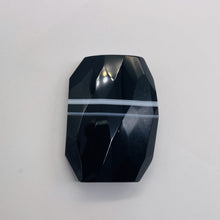 Load image into Gallery viewer, Onyx Flat Faceted Rectangular Pendant Bead | 50x48x14mm | Black White |