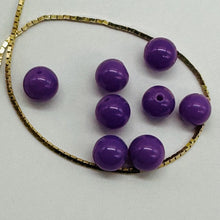 Load image into Gallery viewer, Phosphosiderite AAA Round Bead Parcel | 1 1/2" Long | Purple | 8 Beads |