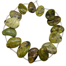 Load image into Gallery viewer, Natural Chartruese Turquoise Drop Bead Strand 103158F