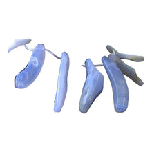 Load image into Gallery viewer, Natural Blue Chalcedony Bead Strand | 657cts | 44x10x6 to 31x13x10mm| 13 Beads|