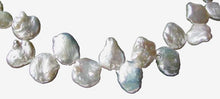 Load image into Gallery viewer, Keishi 16" Strand Cornflake FW Pearls | 9x7 to 8x6x3mm | Silver White | 70 |