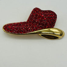 Load image into Gallery viewer, Society Designer Hat Brooch | 67x30x6mm | Sparkling Red | 1 Brooch |