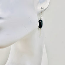 Load image into Gallery viewer, Pietersite Rectangle Bead Sterling Silver Earrings | 1 3/4" | Black Blue |