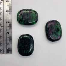 Load image into Gallery viewer, 3 Ruby Zoisite 19x15mm Rectangle Beads 9165