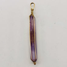 Load image into Gallery viewer, Ametrine Yellow Gold Wire Wrap Rectangle Point | 3" Long | Purple Gold |