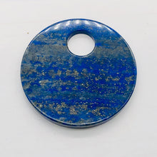 Load image into Gallery viewer, Starry Night Natural Lapis 50mm Disc Pendant Bead 9362I