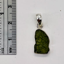 Load image into Gallery viewer, Moldavite 9.52ct Sterling Silver Rectangular Pendant| 1" Long| Green| 1 Pendant|