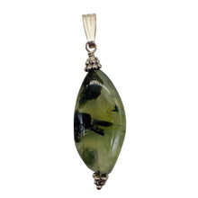 Load image into Gallery viewer, Tourmalinated Quartz Sterling Silver Pendant | 1 3/4" Long | Clear Green Black |