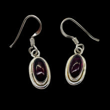 Load image into Gallery viewer, Fabulous Red Garnet Sterling Silver Drop/Dangle Earrings! | 1" Long |