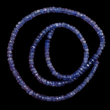 Load image into Gallery viewer, Tanzanite Faceted Graduated Rondelle Bead 17" Strand | 5x3 to 3x2mm | 190 Beads|