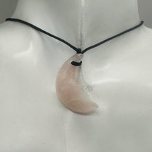 Load image into Gallery viewer, Rose Quartz Star and Moon Pendant Necklace | 3/4" Long | Pink | 1 Necklace |