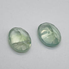 Load image into Gallery viewer, Prehnite Faceted Oval Cabochons | 8x7x4mm | Pale Green | 2 Cabs |