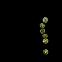 Load image into Gallery viewer, Parrot Green Diamond Faceted Beads | 0.30cts | 2.5x1.5mm to 2.2x1.7mm | 6 Beads|