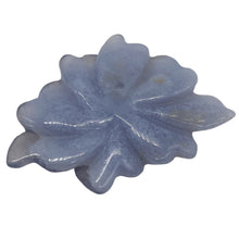 Load image into Gallery viewer, Chalcedony 28ct Hand Carved Flower Bead | 33x25x5mm | Blue | 1 Pendant Bead |