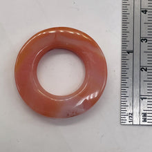 Load image into Gallery viewer, 1 Creamy Carnelian Window Frame Pi Pendant Bead 8983E