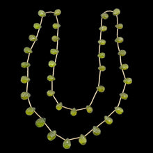 Load image into Gallery viewer, Natural Green Peridot Briolette & 14Kg 26 inch Necklace 867