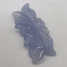 Load image into Gallery viewer, Chalcedony 18ct Hand Carved Flower Pendant Bead | 39x18x4mm | Blue | 1 Bead |