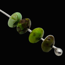 Load image into Gallery viewer, Gaspeite High Grade 5mm Rondelle Beads | 5mm | Green Brown | 4 Beads |