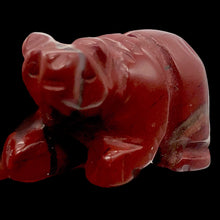 Load image into Gallery viewer, Brecciated Jasper Hand Carved Bear Figurine | 13x18x9mm | Red