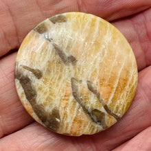 Load image into Gallery viewer, Big Cat Natural Untreated Feldspar 35mm Coin Pendant Bead | 35x5.5mm | 1 Bead |