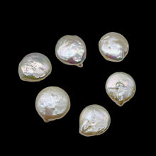 Load image into Gallery viewer, Top-Drilled Freshwater Coin Briolette Pearls |13x11x6 - 11x10.5x4mm| 6 Pearls |