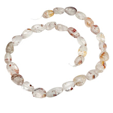 Load image into Gallery viewer, Lodalite Nugget Bead Strand | 15x12x10 to 15x11x9mm | Clear/Gold | 26 Bead(s) |