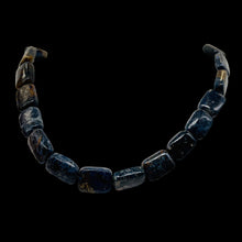 Load image into Gallery viewer, Pietersite Rectangle Bead Strand| 15x10x4mm | Deep Blue Black | 29 Beads |