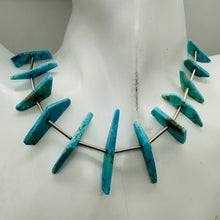 Load image into Gallery viewer, Natural Turquoise Fancy Drop Silver Tube Bead Necklace 200004