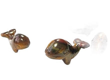 Load image into Gallery viewer, Carved Animals 2 Tigereye Whale Beads | 20x13x11mm | Golden Brown