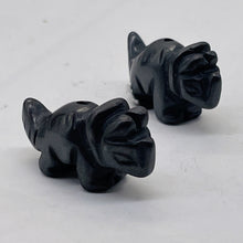 Load image into Gallery viewer, Triceratops Hematite Dinosaur Beads | 22x12x7.5mm | Silver Black