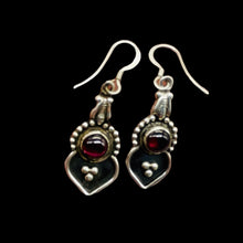 Load image into Gallery viewer, Stellar Red Garnet Sterling Silver Drop/Dangle Earrings | 1 1/4" Long |