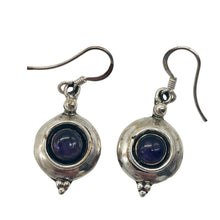 Load image into Gallery viewer, Amethyst Sterling Silver Drop/Dangle Earrings | 1" Long | Purple | 1 Pair |