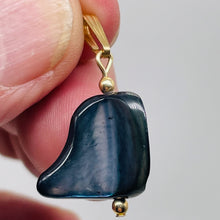 Load image into Gallery viewer, Black Lip Shell 14kgf Drop Pendant | 1" Long | Black White | 1 Pendant |
