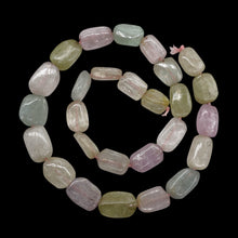 Load image into Gallery viewer, Kunzite 48G Flat Nugget Bead strand | 16x11x5 to 12x10x5mm | Pink, Green, Clear|