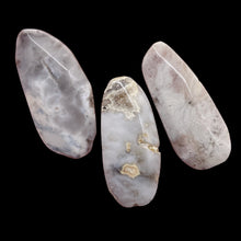 Load image into Gallery viewer, Ocean Jasper Old Stock Long Oval Beads| 45x22x6 to38x20x7mm| White, Gray|3 Beads