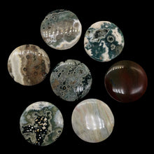 Load image into Gallery viewer, Green White Gray Pink Ocean Jasper Pendant Beads| 36mm | 3 beads |