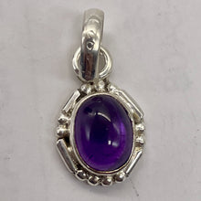 Load image into Gallery viewer, Amethyst Sterling Silver Drop Pendant | 3/4" Long | Purple | 1 Pendant |