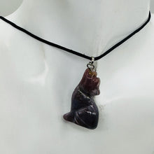 Load image into Gallery viewer, Rainbow Jasper Stone Wolf Pendant | 1 1/2" Long | Pink, Rainbow | 1 Pendant |