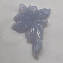 Load image into Gallery viewer, Chalcedony 17ct Hand Carved Flower Bead | 43x25x4mm | Blue | 1 Pendant Bead |
