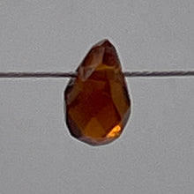 Load image into Gallery viewer, Merlot Zircon Gemstone .37 ct Briolette Bead | 5x3mm | Dark Orange| 1 Bead |