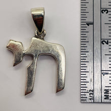 Load image into Gallery viewer, Chai Sterling Silver Alphabet Charm Pendant | 1" Long | Silver | 1 Charm |