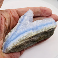 Load image into Gallery viewer, Chalcedony 219g Natural | 4 1/4x2 1/2x1 1/4" | Blue White Gray | 1 Specimen