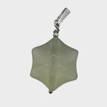 Load image into Gallery viewer, Jade Star Sterling Silver Pendant | Minty Green | 1 1/4" Long | 1 Pendant |