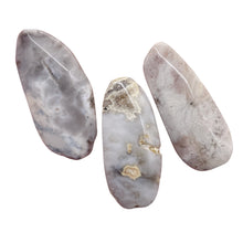 Load image into Gallery viewer, Ocean Jasper Old Stock Long Oval Beads| 45x22x6 to38x20x7mm| White, Gray|3 Beads