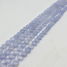 Load image into Gallery viewer, AAA Blue Chalcedony 8x3 Coin Bead Strand
