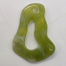 Load image into Gallery viewer, Serpentine New Jade 12g Irregular Loop Pendant Bead | 52x38x5mm | Light Green |
