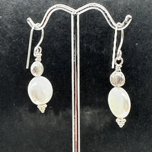 Load image into Gallery viewer, Creamy White Coin Fresh Water Pearl Earrings | 1 1/4" Long | White | 1 Pair |