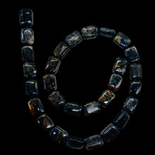 Load image into Gallery viewer, Pietersite Rectangle Bead Strand| 15x10x4mm | Deep Blue Black | 29 Beads |