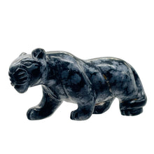 Load image into Gallery viewer, Hand-Carved Prowling Leopard | 58x27x19mm | Grey Black | 1 Figurine |